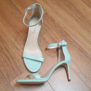 Banana Republic Leather Mint Ankle Strap Heels